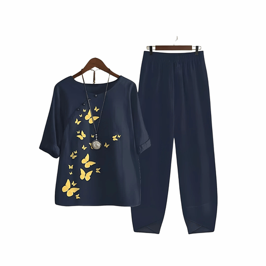 Katarina – Ensemble Blouse et Pantalon Imprimé
