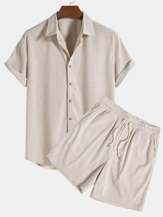 Klaus – Chemise Courte et Ensemble de Shorts avec Structure