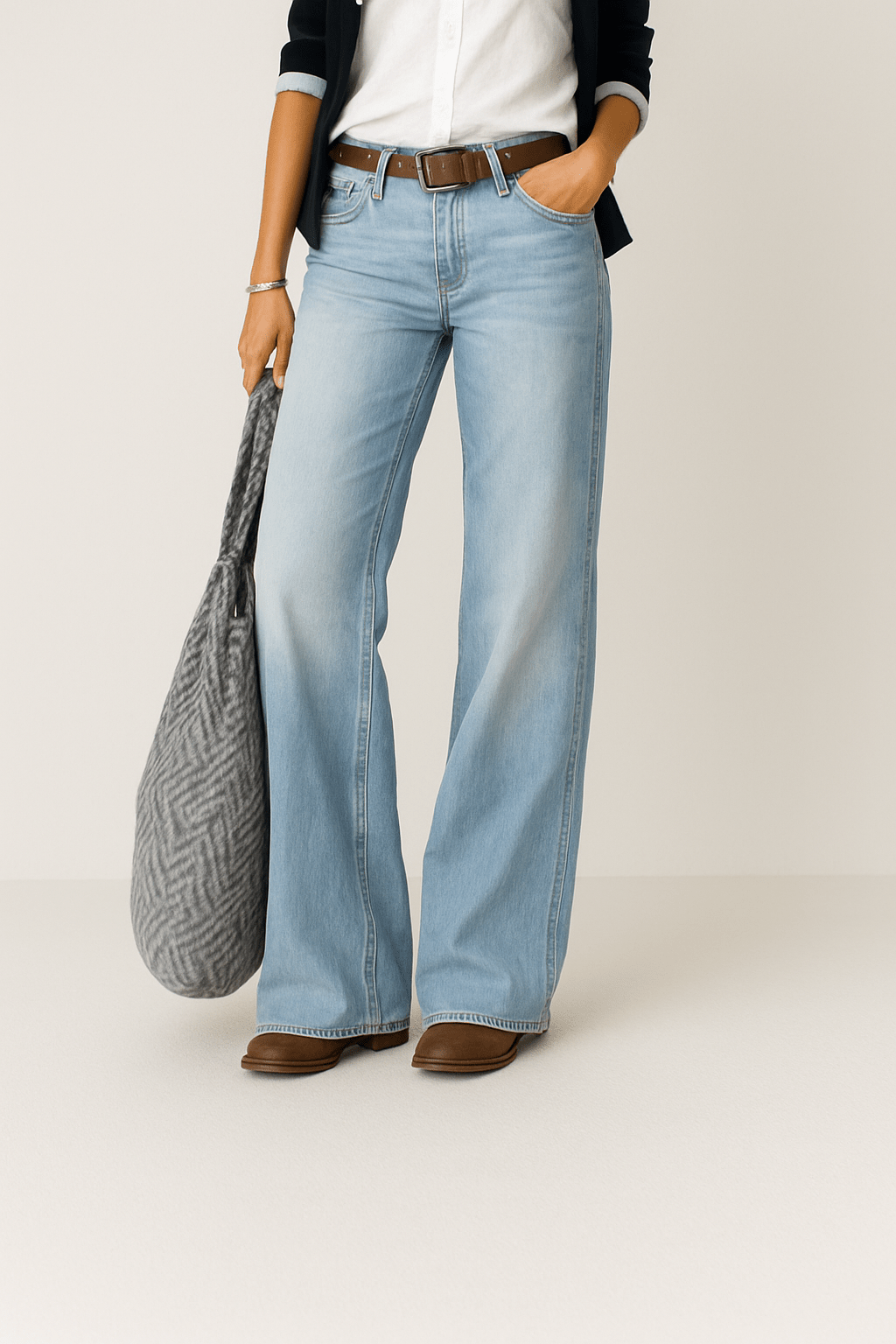 Majken – Jeans en denim large