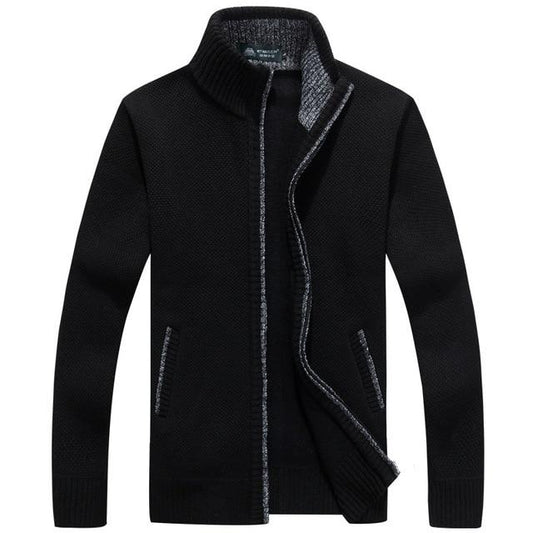 Iker – Cardigan en tricot pour hommes avec doublure en polaire
