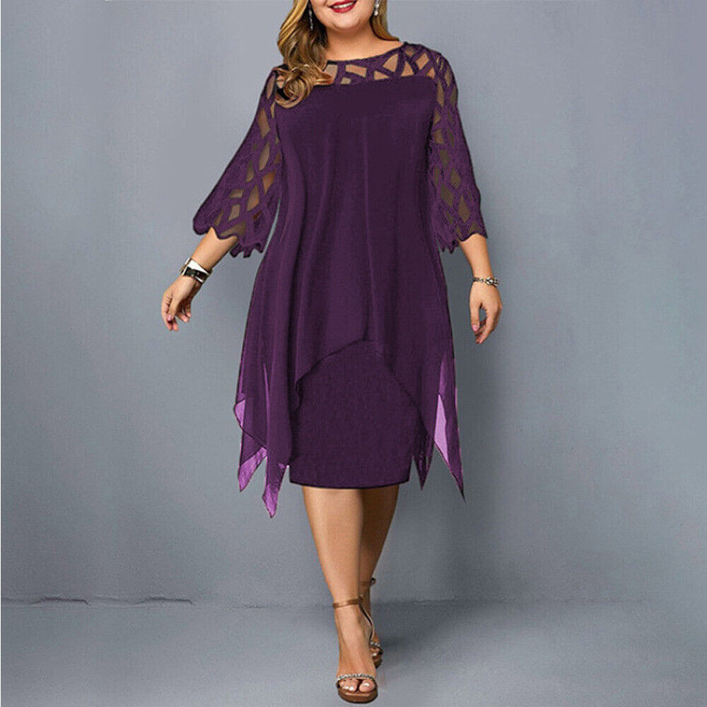 Salome – Élégante Robe Midi Grande Taille