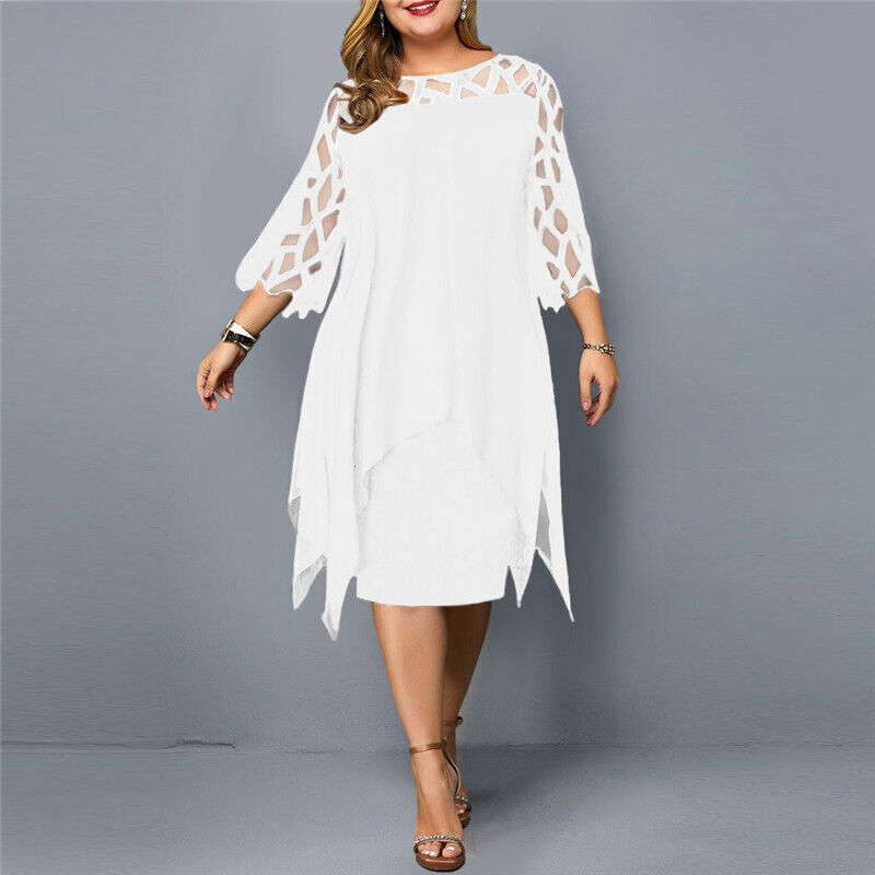 Salome – Élégante Robe Midi Grande Taille