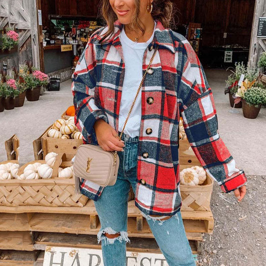 Anna – Chemise en flanelle oversize tendance